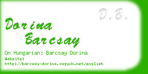 dorina barcsay business card